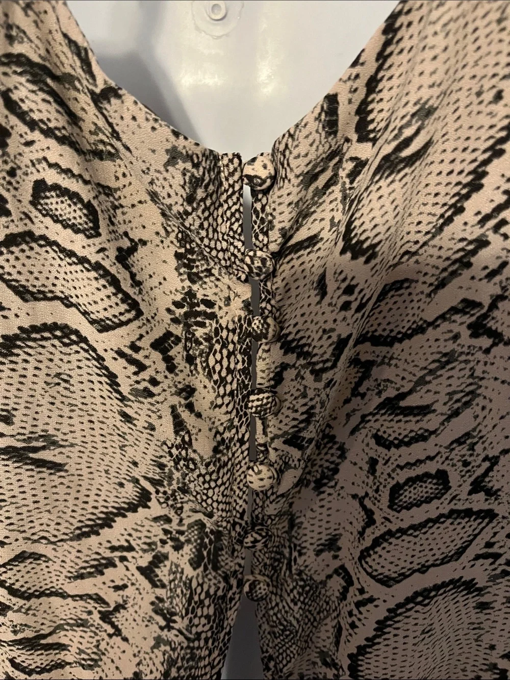 Free People Through the Night Snake Print Halter Tank with Red Neckline